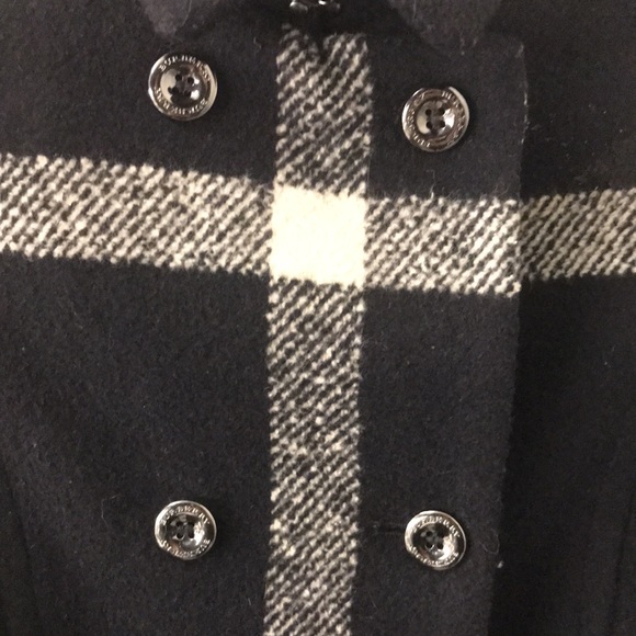 Black/dark Navy Wool Burberry Trench Coat - Picture 7 of 11